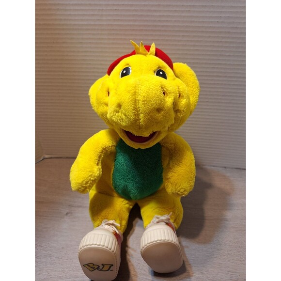 Vintage BJ yellow dinosaur Barney & Friends Talking Plush works - Picture 1 of 7
